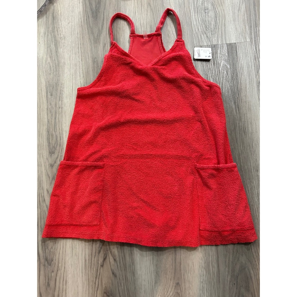 Free People Womens FP Movement Grapefruit Terry Cloth Romper XS Light Red New